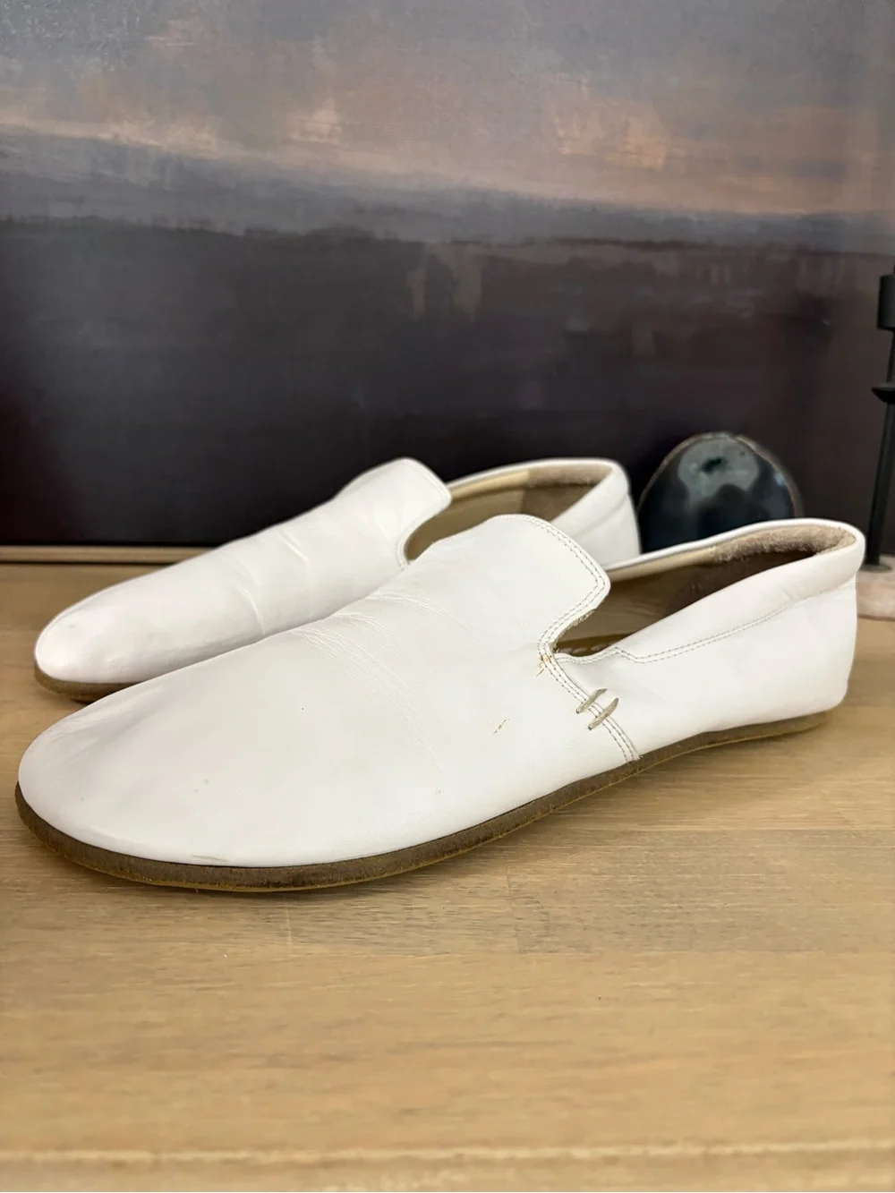 Rhizal Brio Slip-On Ivory Barefoot Shoes Grounding Earthing Copper Natural Mens